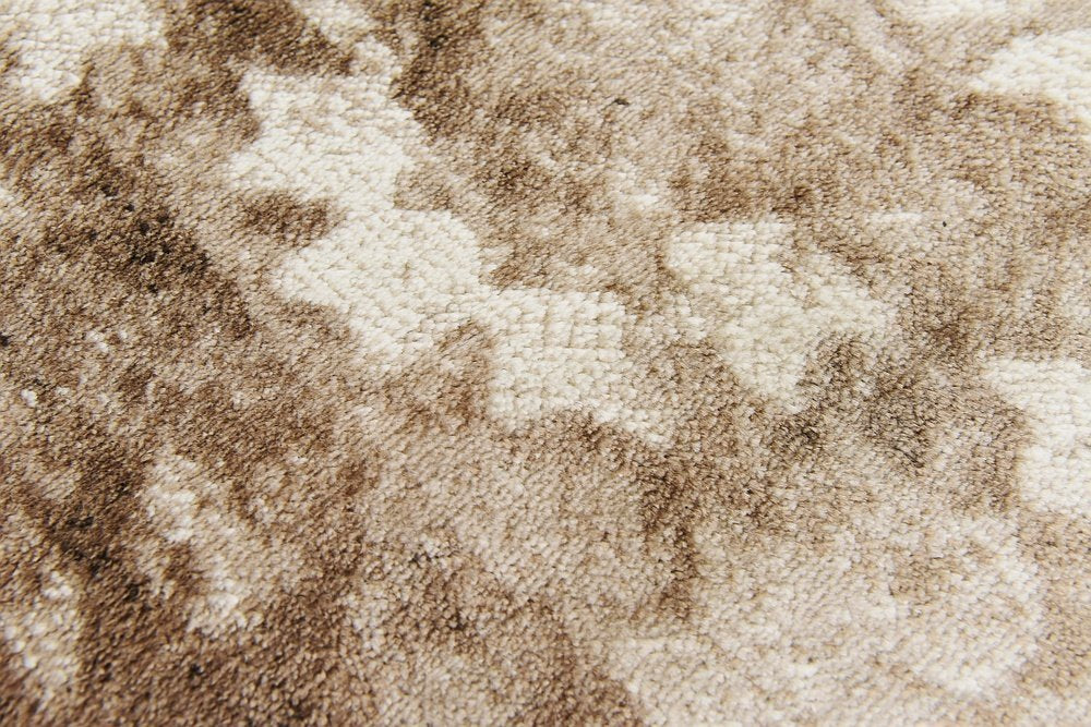 Vintage Brown Beige Ivory Area Rug