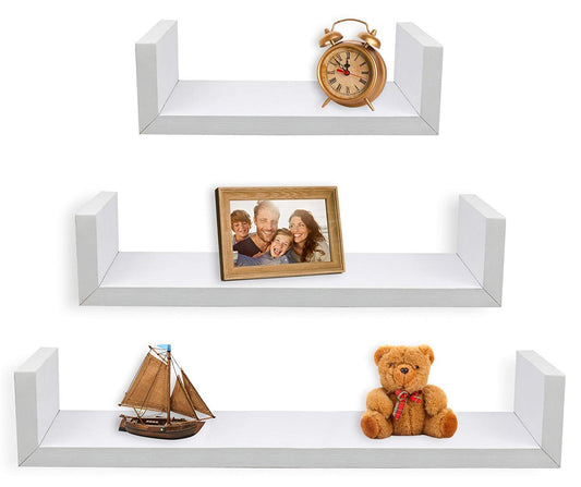 Floating U Shelves - Set of 3