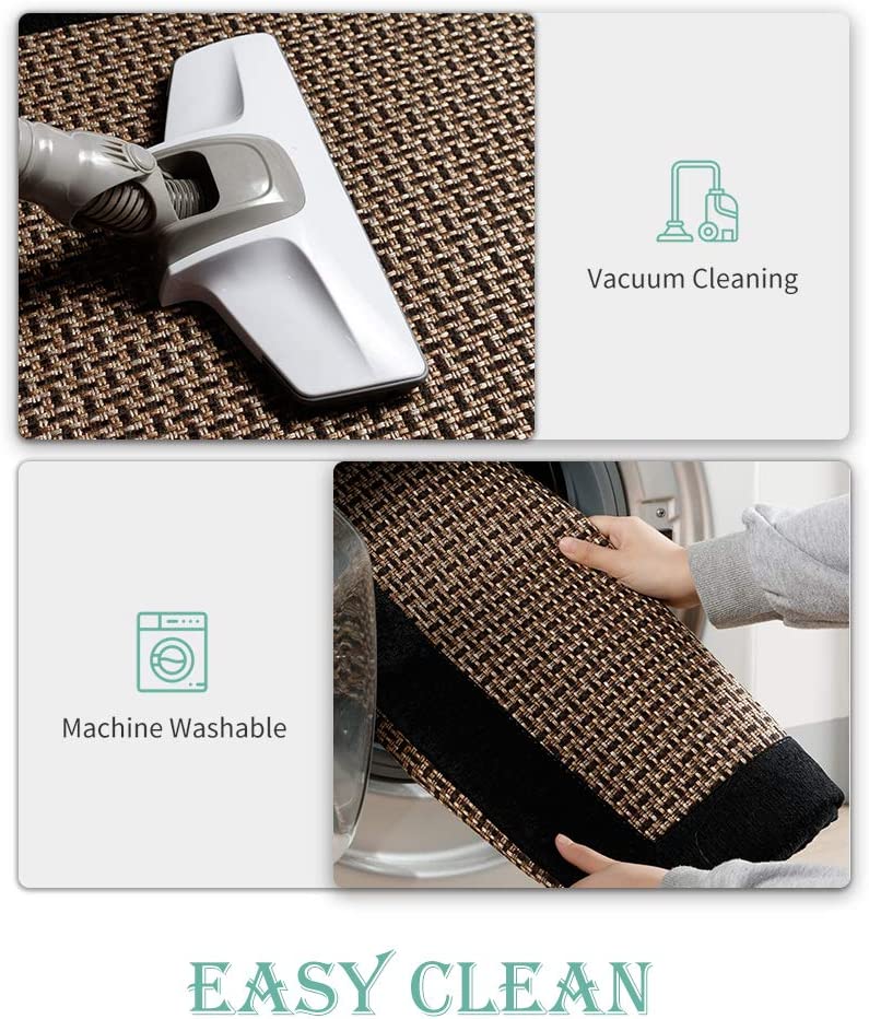 Non Skid Washable, Absorbent 2 PCS Set Kitchen Rugs and Mats -  20"x32"+20"x48"