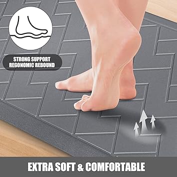 Anti Fatigue  1/2 Inch Thick Floor Mat, 2 PCS,