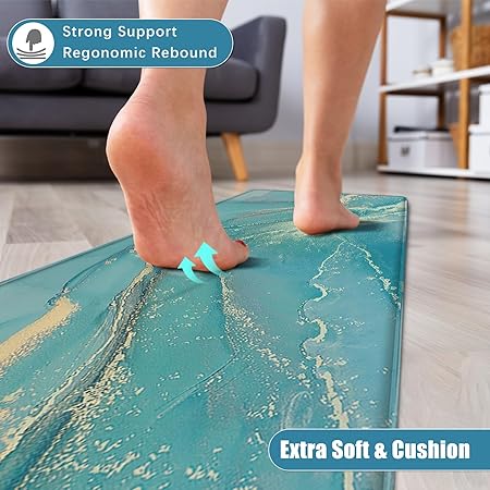Anti Fatigue Cushioned Memory Foam Waterproof Non Slip 2 Piece Set,
