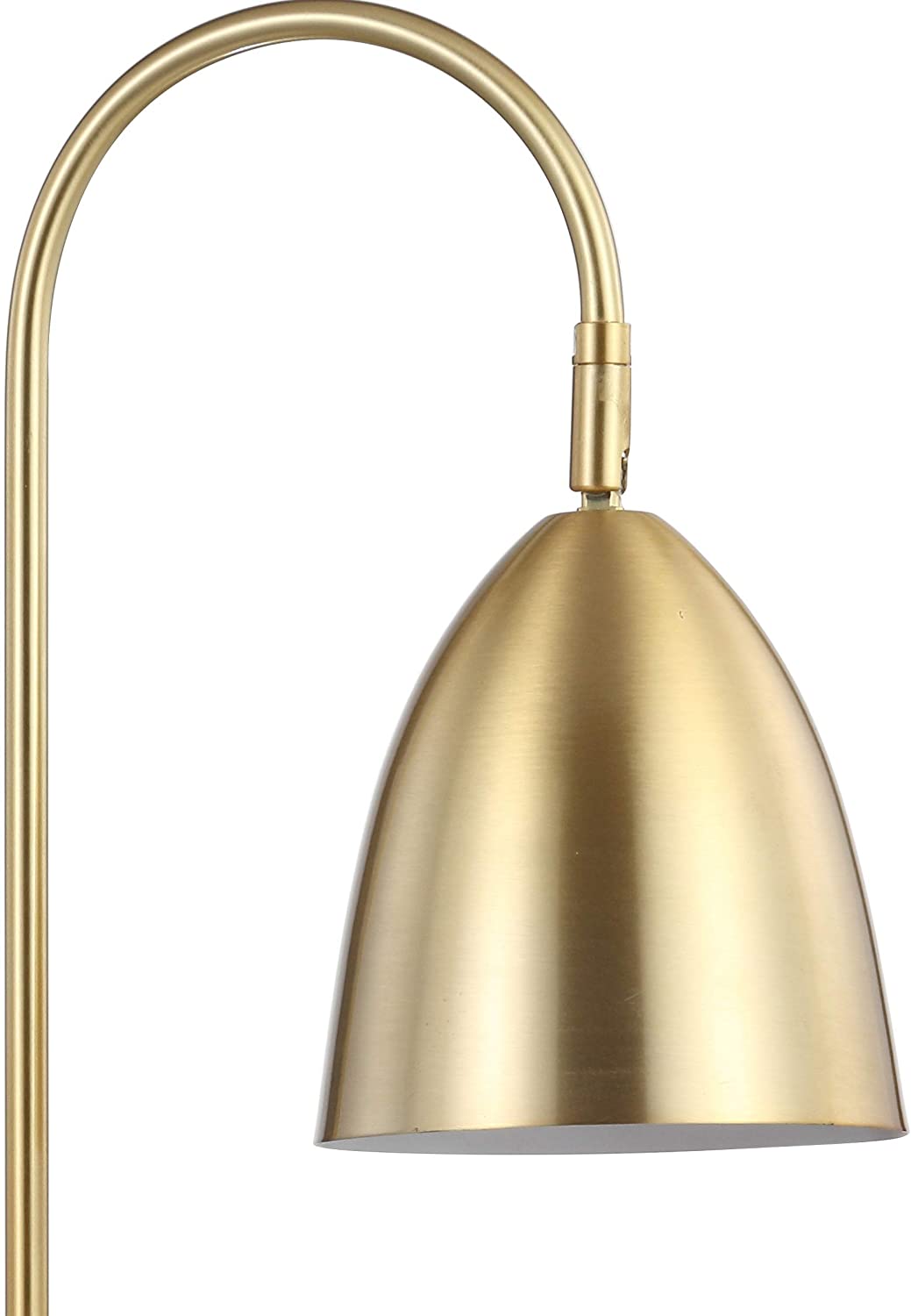 Ana 26" Arched Metal with Marble Base LED Lamp Gold/White