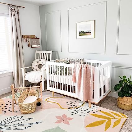 Modern Abstract Non-Slip Minimalist Art Area Rug Accent Distressed Washable Floor Carpet