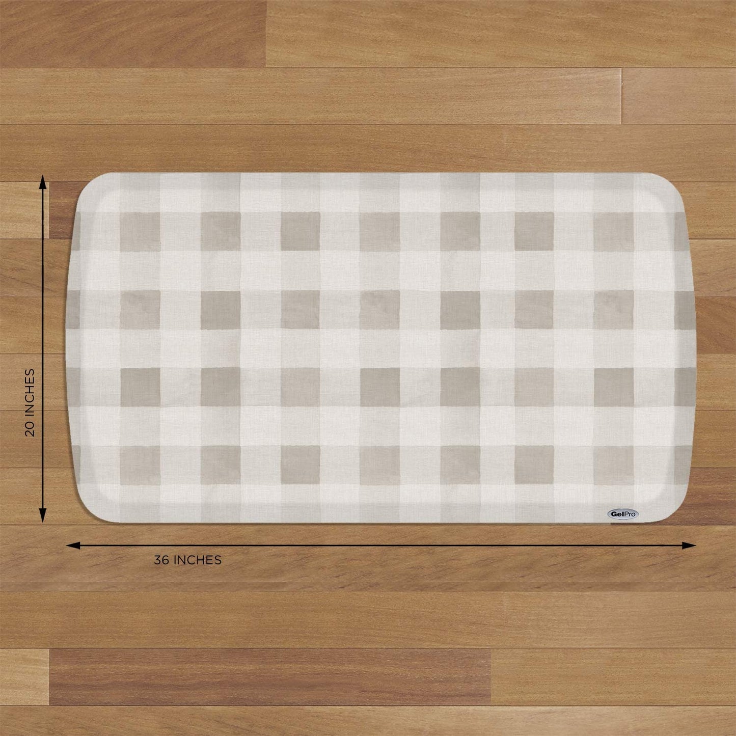 Linen Truffle Elite Premier Gel & Foam Anti-Fatigue Kitchen Floor Comfort Mat, 20" x 36"