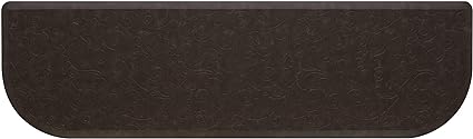 Anti-Fatigue Gelness Clarance Design Cushioned Faux Leather Comfort Chef Mat Skid-Resistant - Set of 2-17.5"x48" & 17.5"x28" Wedge - Dark Grey