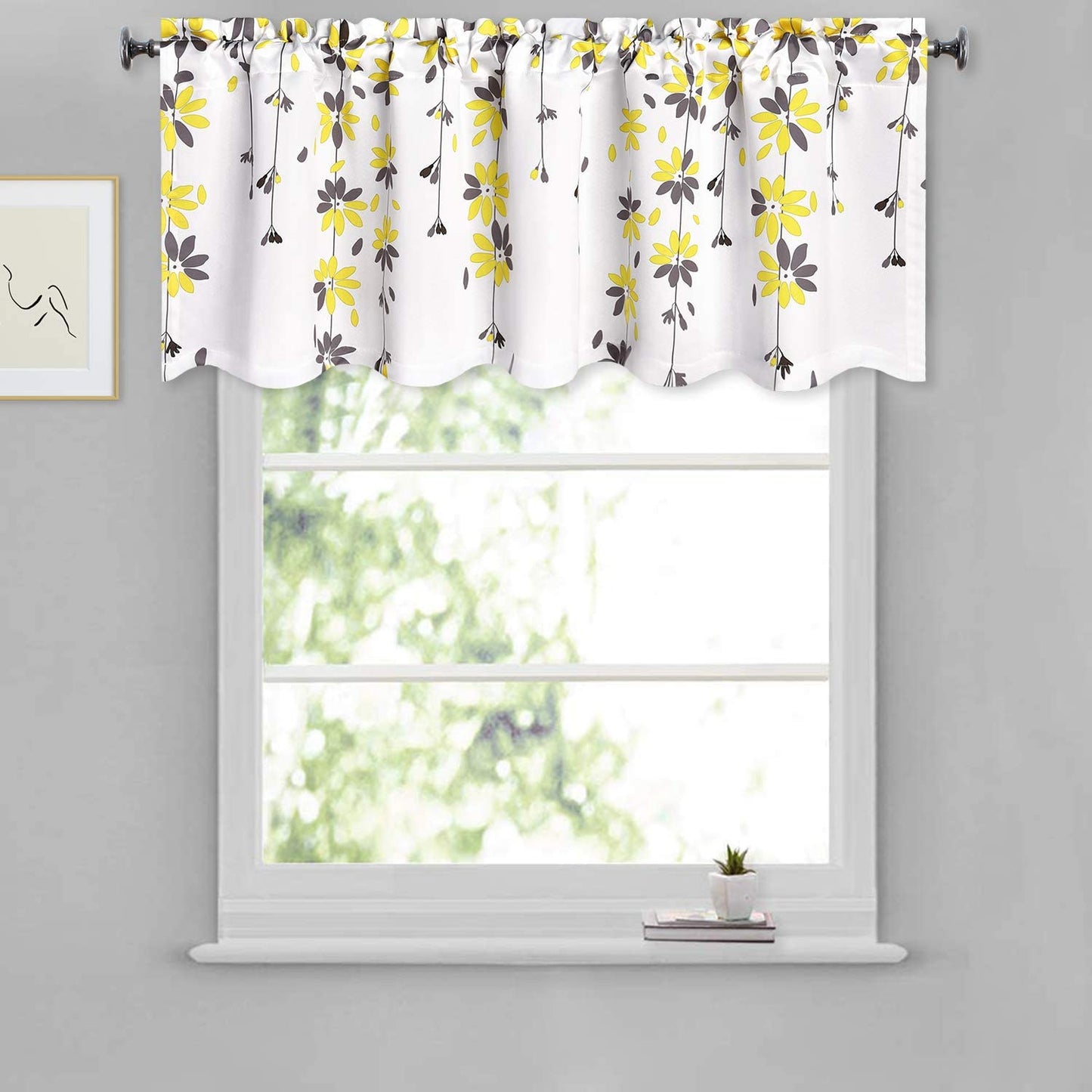 Flowers Window Curtain Floral Window Treatment Grommet Curtains