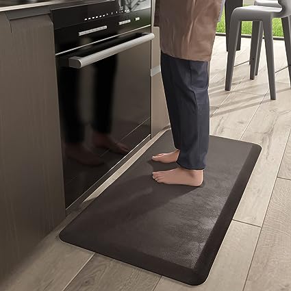 Anti Fatigue Floor Comfort Mat 3/4 Inch Thick 24" 70" Perfect for Standing Desks, Kitchen Sink, Stove, Dishwasher, Countertop, Office or Garage, Beige