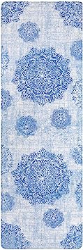 Vintage Medallion Non-Slip Distressed Small Accent Throw Area Rug - 2’ X 3