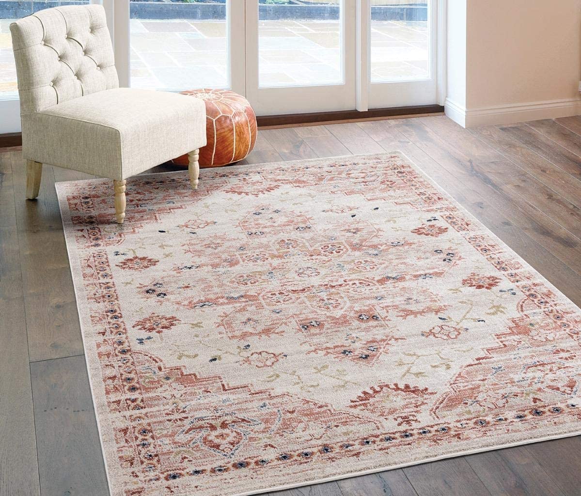 Nottingham Cream Oriental Soft Area Rug