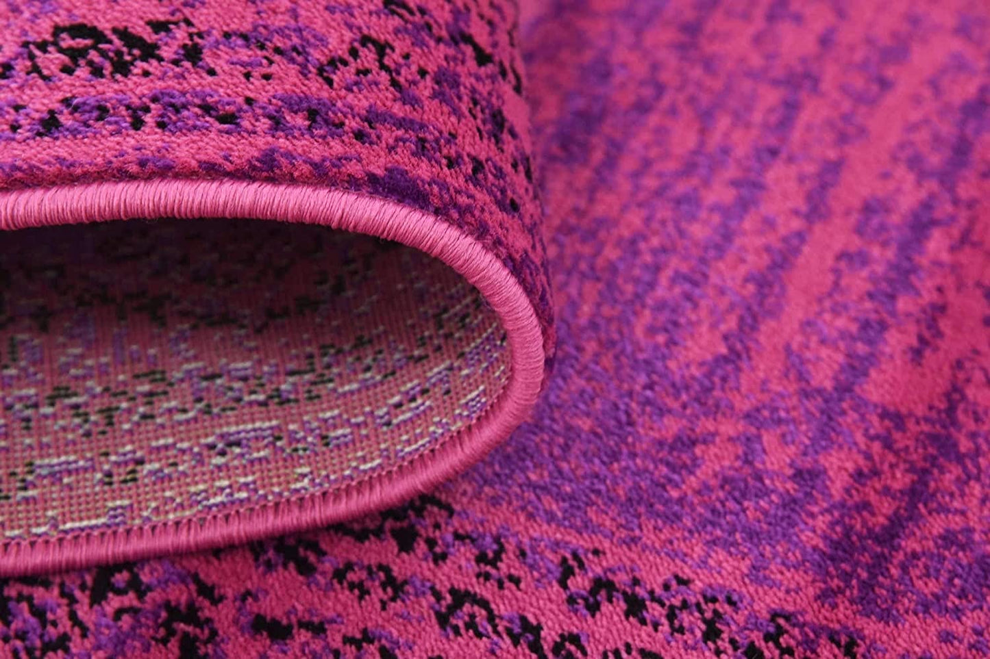 Modern Traditional Vintage Distressed Fuchsia Soft Area Rug