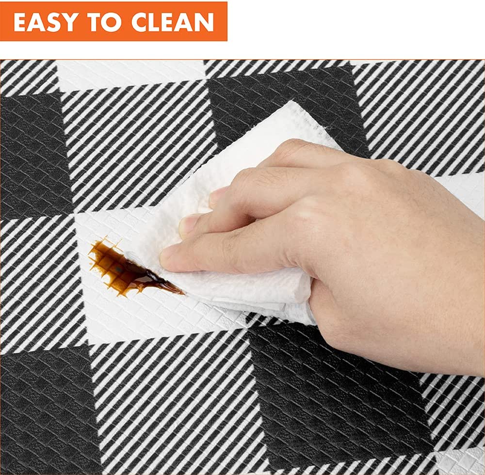 Anti Fatigue Reversible Cushioned Memory Foam Kitchen Rug Pad, 32x17 (Marble Gray)