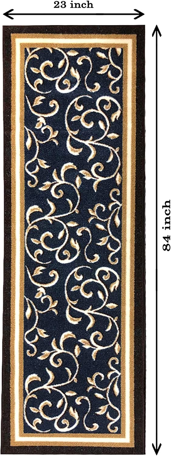 Non Slip Rubber Back  Kitchen Rug Anti Slip Stair Treads (Red, Runner (20" x 59"))