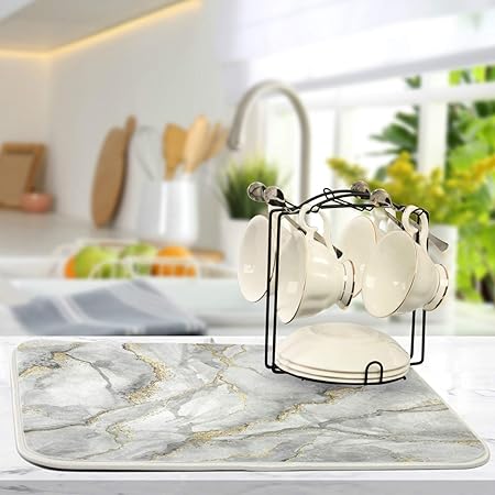 Absorbent Microfiber Protector for Kitchen Countertops 16 X 18 Inch Natural Fresh Fruits Dry Dishes Pads Tableware Mats