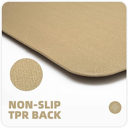 Anti Fatigue Floor Comfort Mat 3/4 Inch Thick 24" 70" Perfect for Standing Desks, Kitchen Sink, Stove, Dishwasher, Countertop, Office or Garage, Beige