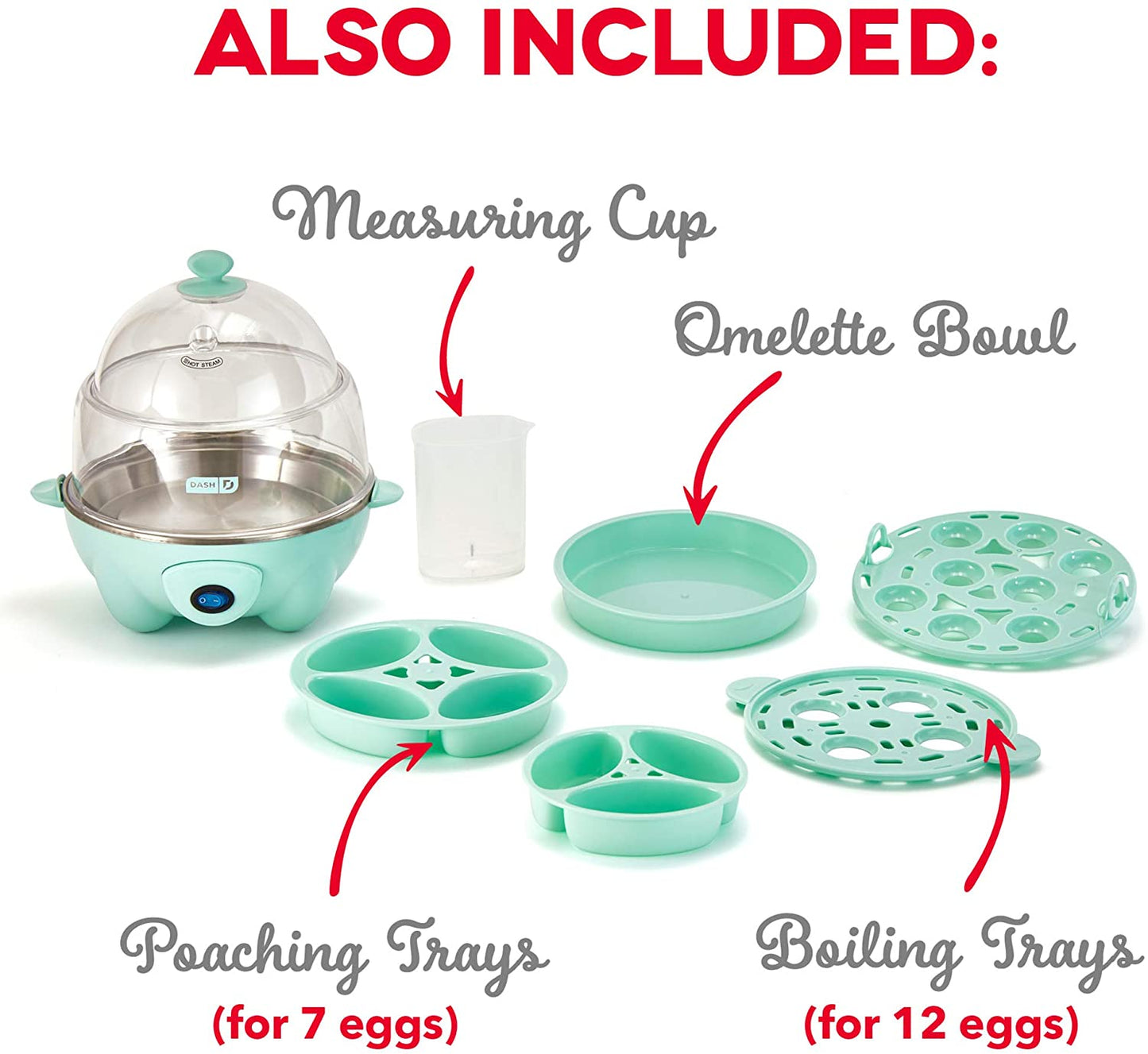 Electric Rapid 12 Eggs Cooker W/ Auto Shut Off