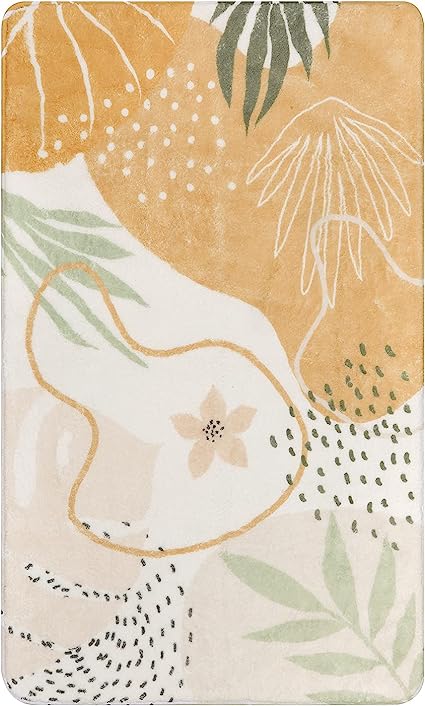 Modern Abstract Non-Slip Minimalist Art Area Rug Accent Distressed Washable Floor Carpet