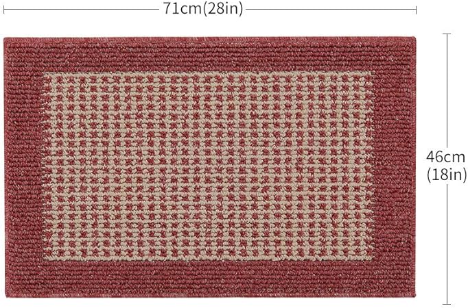 28X18 Inch Washable Polypropylene Square Cushion Which is Anti Slippery and Stain Resistance, Black Gray