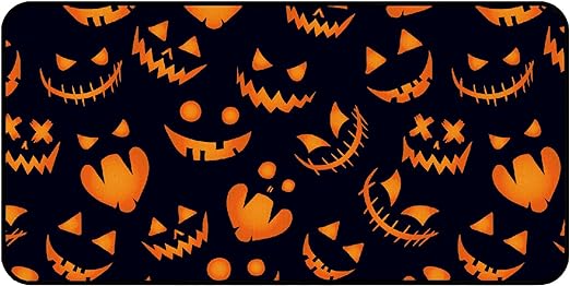 Halloween Non Slip Cushioned 20 x 39 Inch Jack-O'-Lantern Doormats