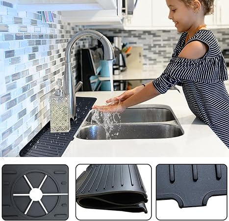 24 inch Silicone Faucet Sink Splash Guard Mat