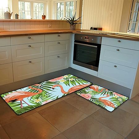 Set of 2 Pieces Anti Fatigue  Non Slip Washable Comfort Flooring Carpet Runner