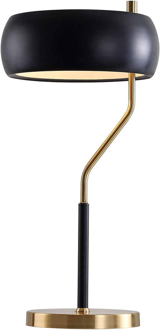 Oskar 22.5" Moody Metal LED Desk Lamp Black/Brass Gold