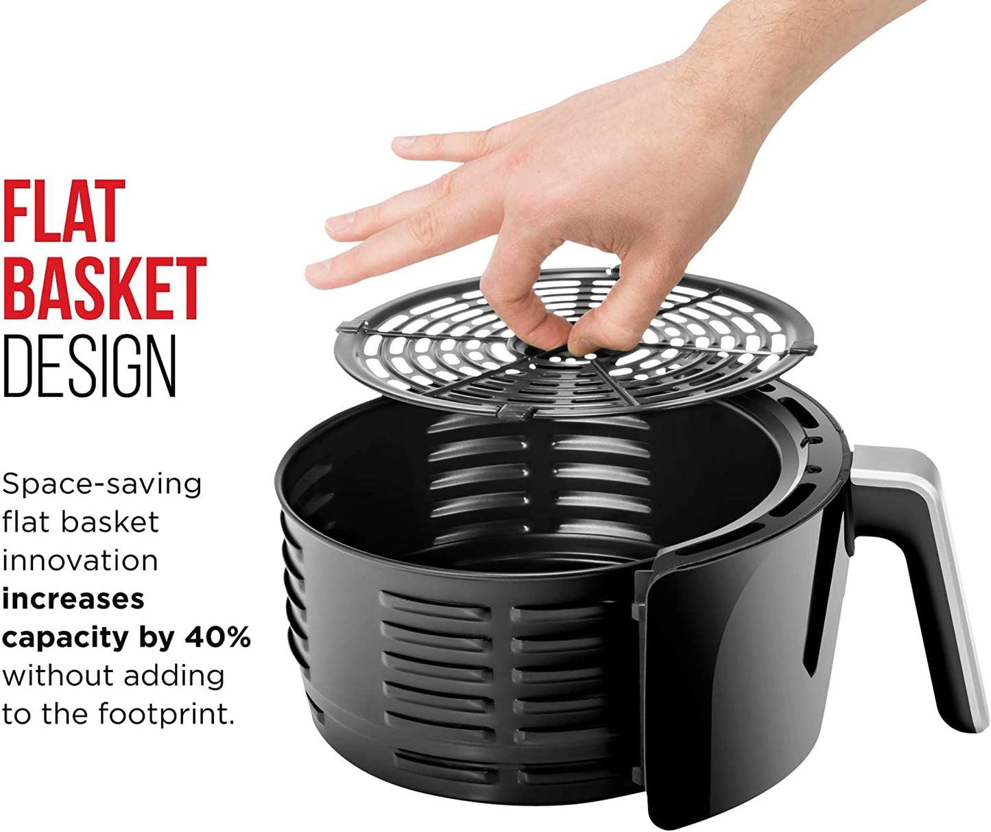 3.6 Quart Air Fryer Oven, Dual Control Temperature, 15 Cup Capacity with Cookbook