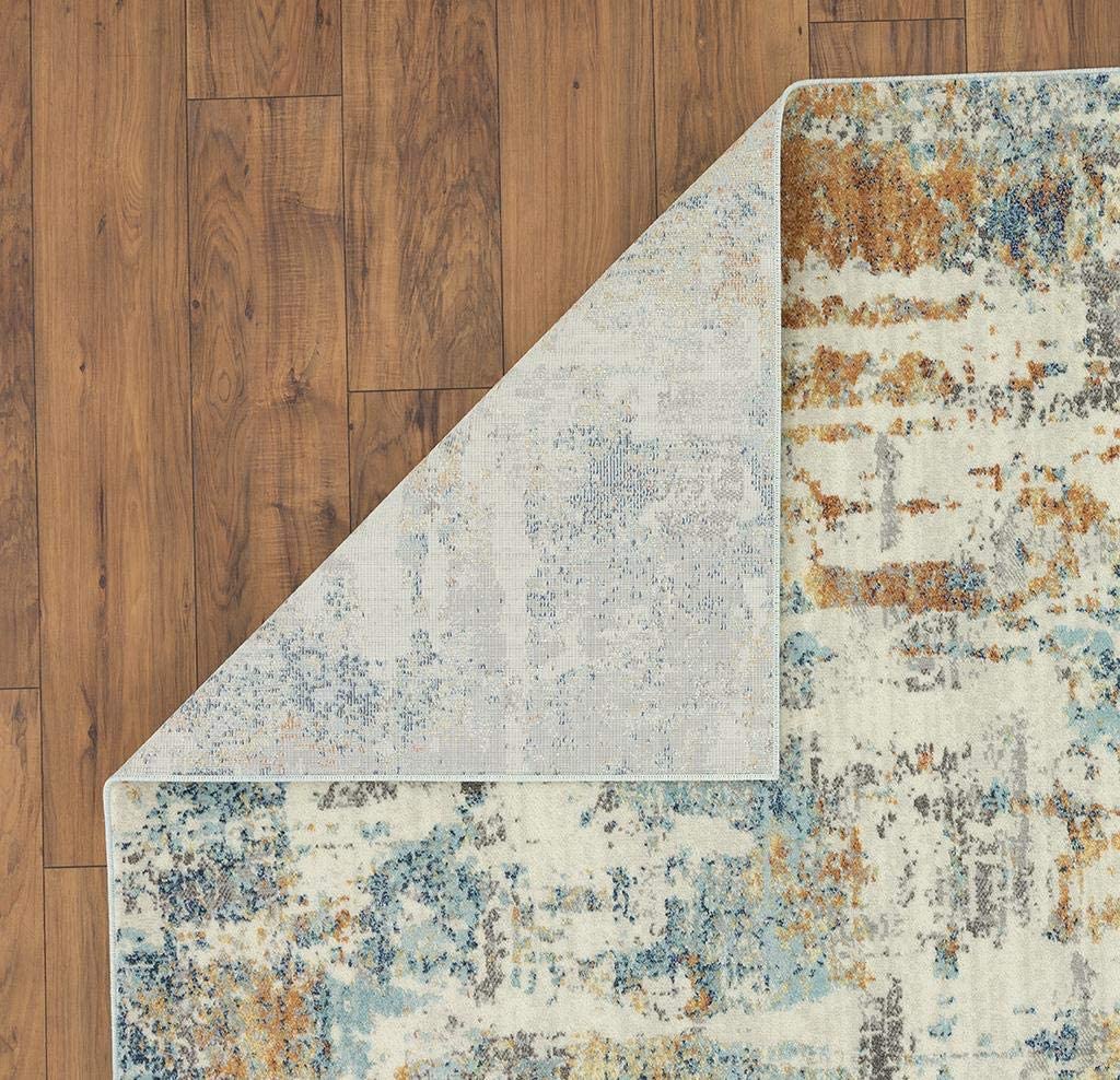Kingsbury Collection Multi Abstract Soft Area Rug