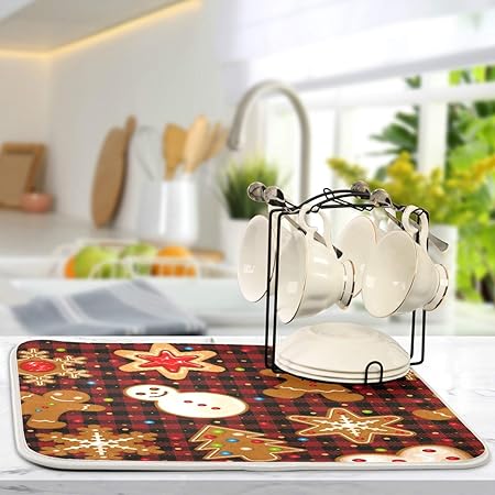 Absorbent Microfiber Protector for Kitchen Countertops 16 X 18 Inch Natural Fresh Fruits Dry Dishes Pads Tableware Mats