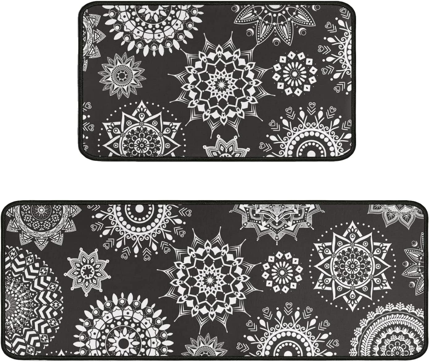 Anti Fatigue Non Slip Waterproof Washable Rug - 17x24+17x48inch Grey