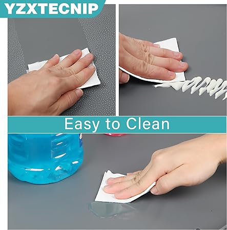 Waterproof, 34”x22”Or Smaller Cut to Fit Flexible Silicone Under Sink Liner with Drain Hole,