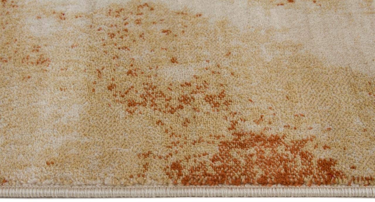 Abstract Ivory Red Soft Area Rug