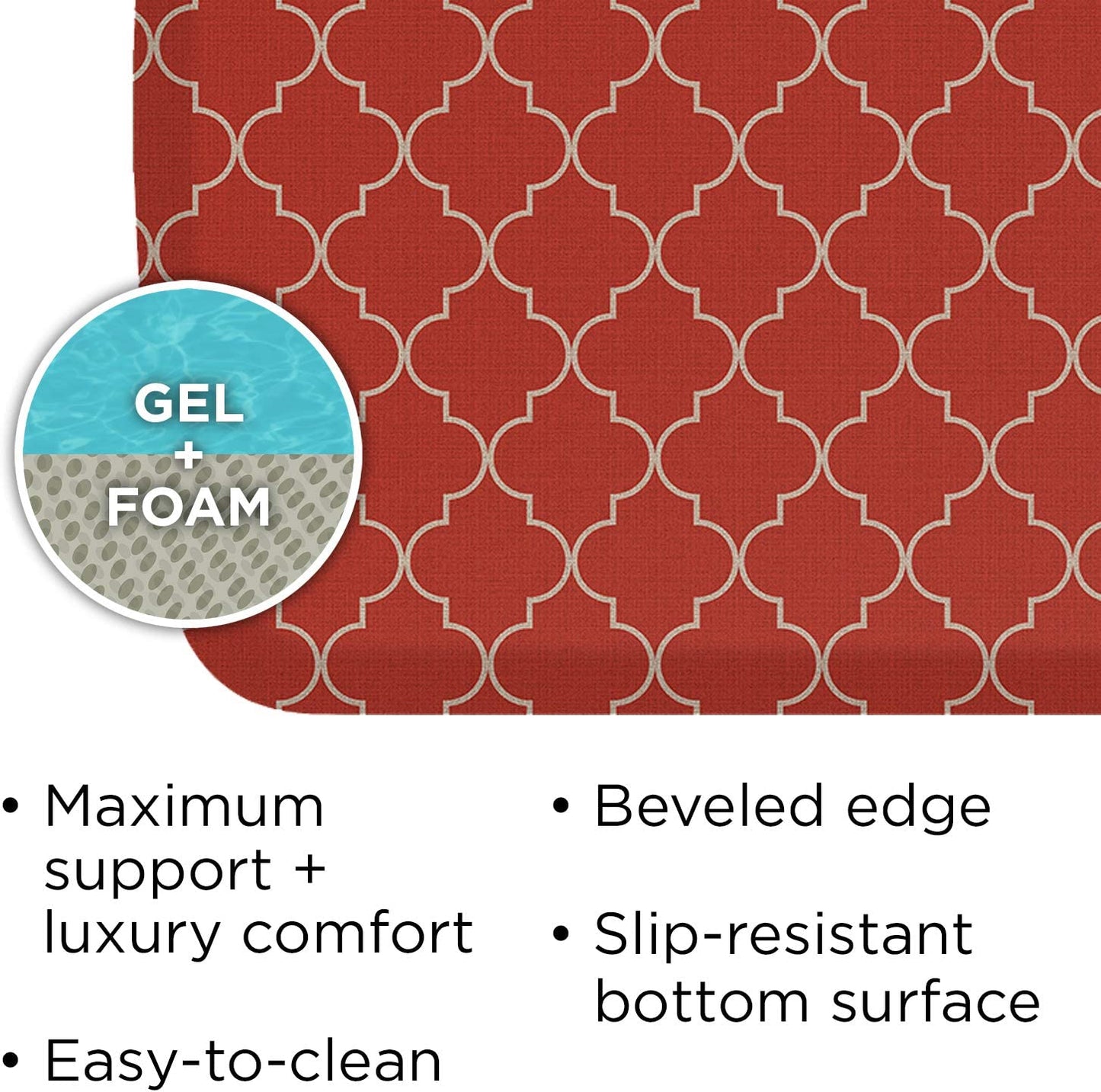 Linen Truffle Elite Premier Gel & Foam Anti-Fatigue Kitchen Floor Comfort Mat, 20" x 36"