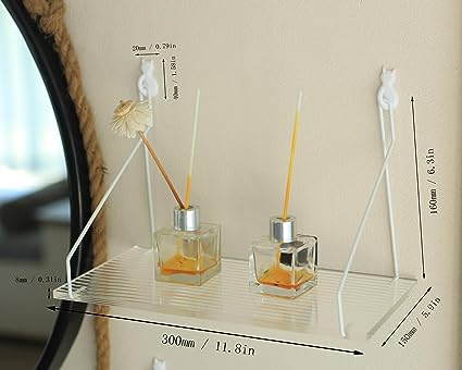 Clear Acrylic Floating Shelves/ Set of 2