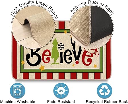 Non Skid Washable Black and White Boho Kitchen Rug Sets of 2, 17x29 and 17x47 Inch