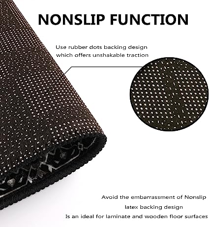 Non-Slip Distressed Vintage Persian Oriental, Small Accent Throw Low Pile Traditional Area Rug - 2' X 3'