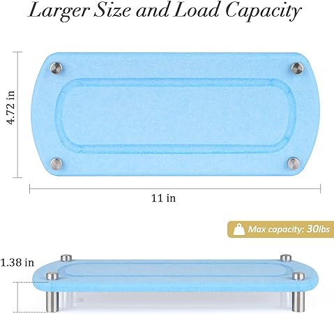 Stone Drying Counter Instant Dry Diatomaceous Earth Sink Caddy Organizer with Stainless Steel Feet (L White)