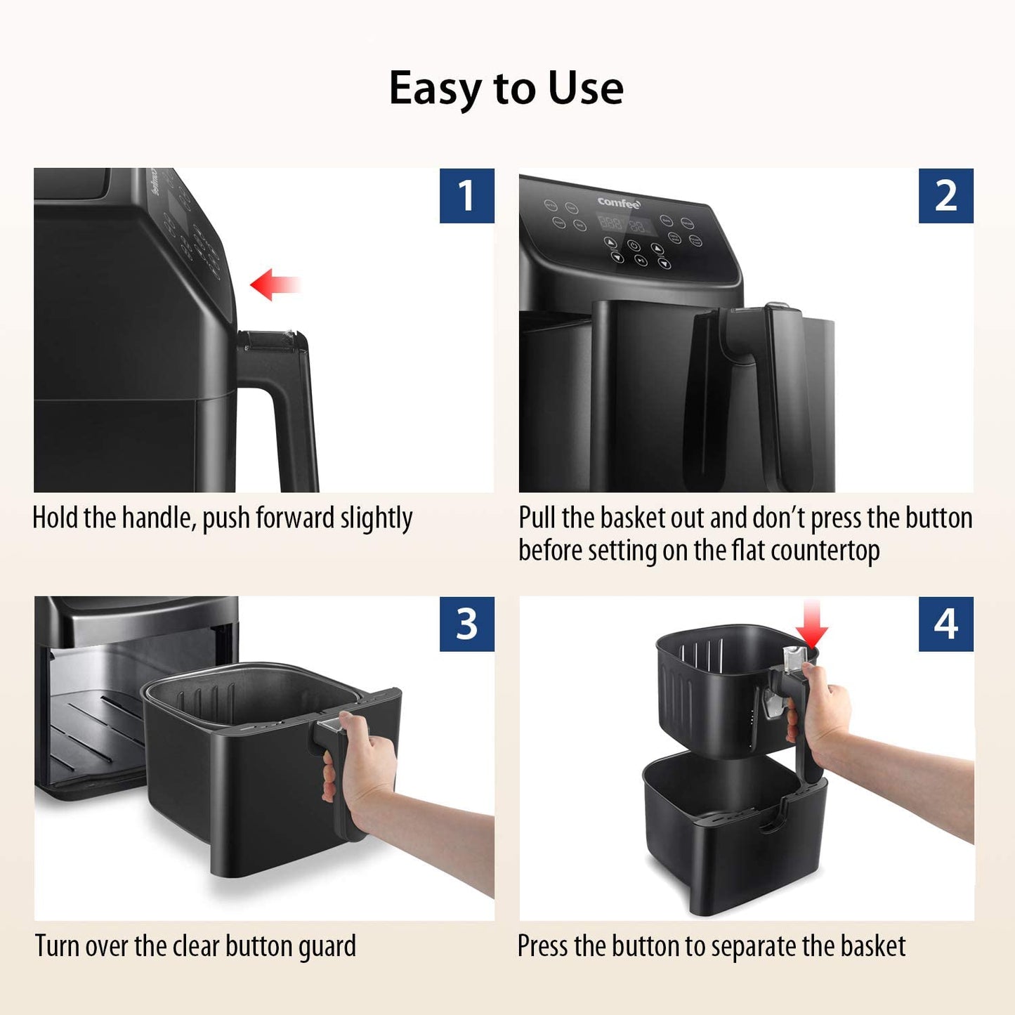 5.8 Quart Digital Air Fryer, Toaster Oven & Cooker, 1700W