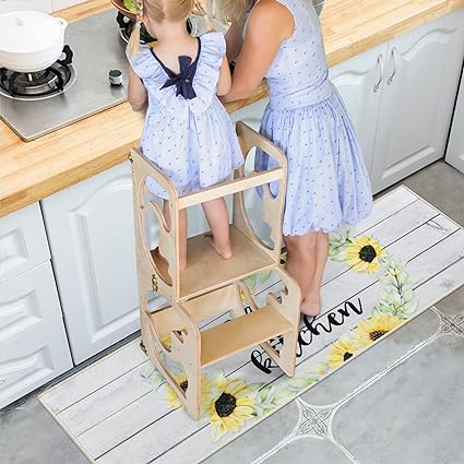 Non-Slip Backing Natural Design Throw Rug Lemon Design, 17"x48"+17"x24"