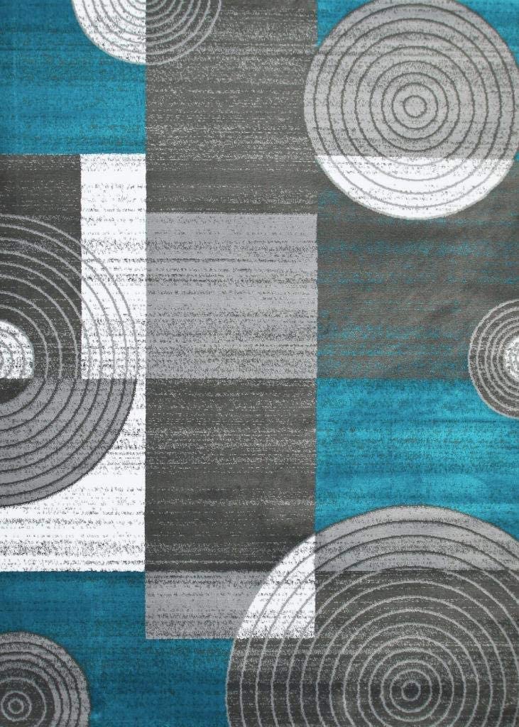Modern Trendz Abstract Premium Blue Grey White Soft Area Rug