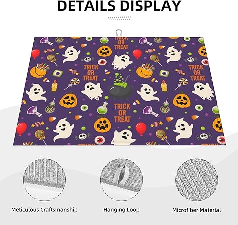 Bird Dish Drying Mat, Absorbent Microfiber Reversible Mats for Kitchen Counter, 16x18 Inch