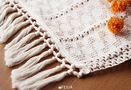 Set of 4, Macrame Table Decor