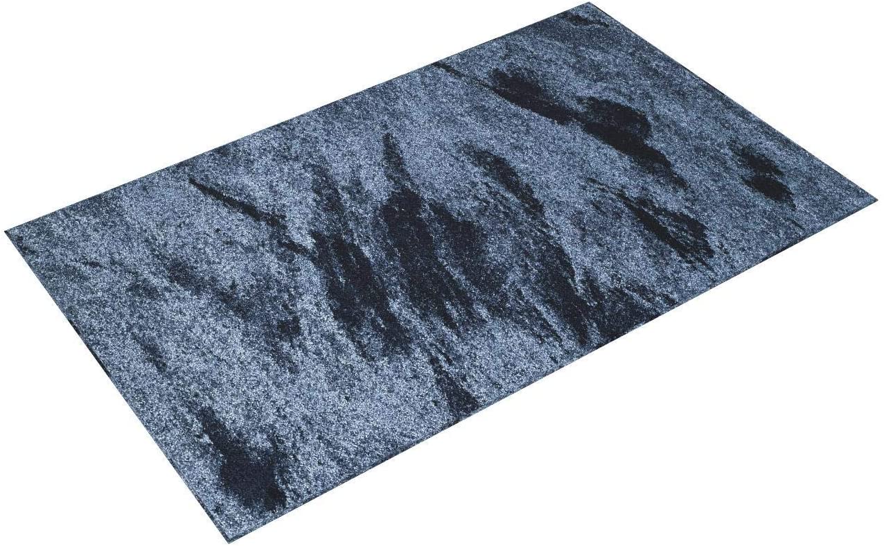 Light Blue and Blue Modern Area Rug