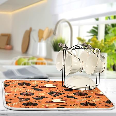 Absorbent Microfiber Protector for Kitchen Countertops 16 X 18 Inch Natural Fresh Fruits Dry Dishes Pads Tableware Mats