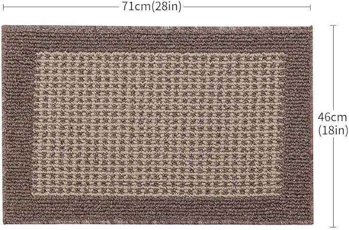 28X18 Inch Washable Polypropylene Square Cushion Which is Anti Slippery and Stain Resistance, Black Gray