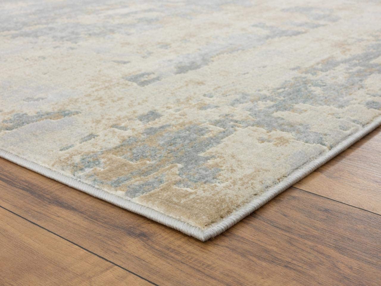 New Castle Saga Modern Grey Beige Soft Area Rug
