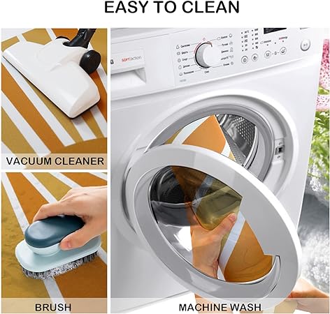 Boho Vintage Tebriz Non Slip Washable Cushioned Waterproof Rugs for Kitchen, 20 x 48