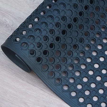 3FT x 5FT Anti-Fatigue Rubber Floor Mat with Drainage Holes