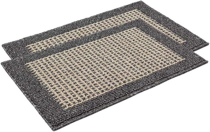 28X18 Inch Washable Polypropylene Square Cushion Which is Anti Slippery and Stain Resistance, Black Gray