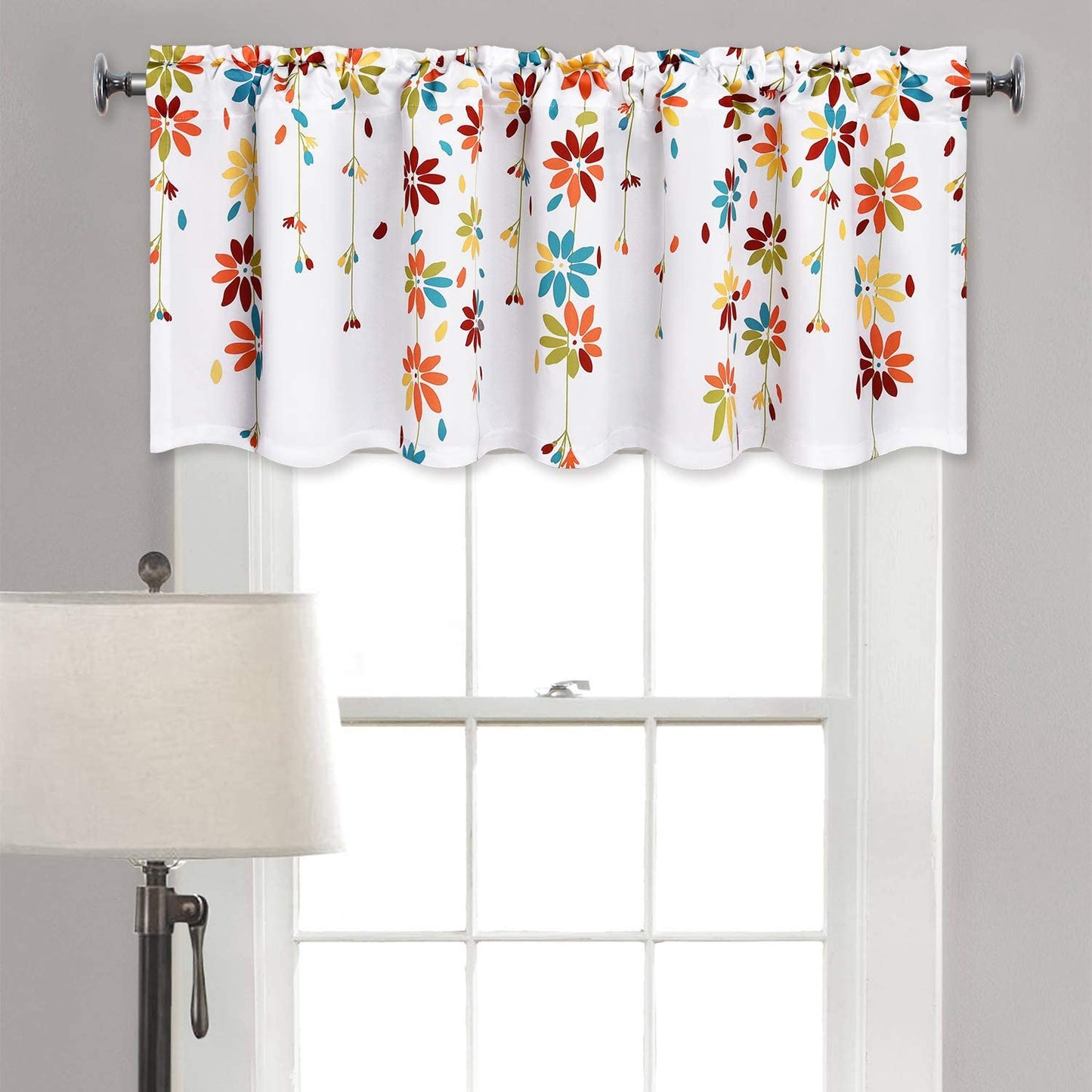 Flowers Window Curtain Floral Window Treatment Grommet Curtains