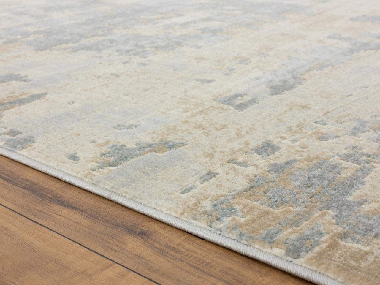 New Castle Saga Modern Grey Beige Soft Area Rug